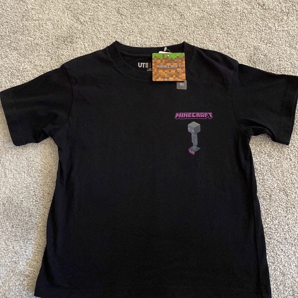Uniqlo kids Minecraft Enderman tshirt